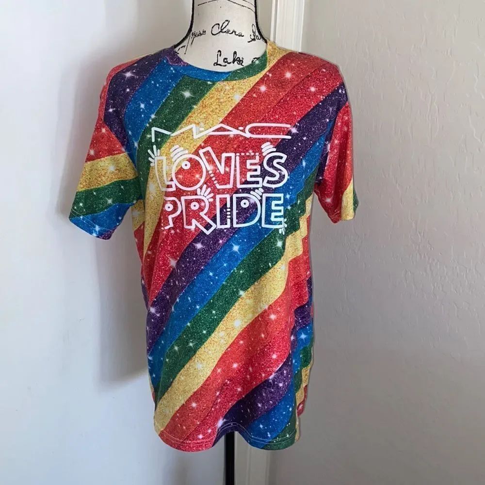 MAC Glam For Equality Rainbow Colors 🌈 Shirt